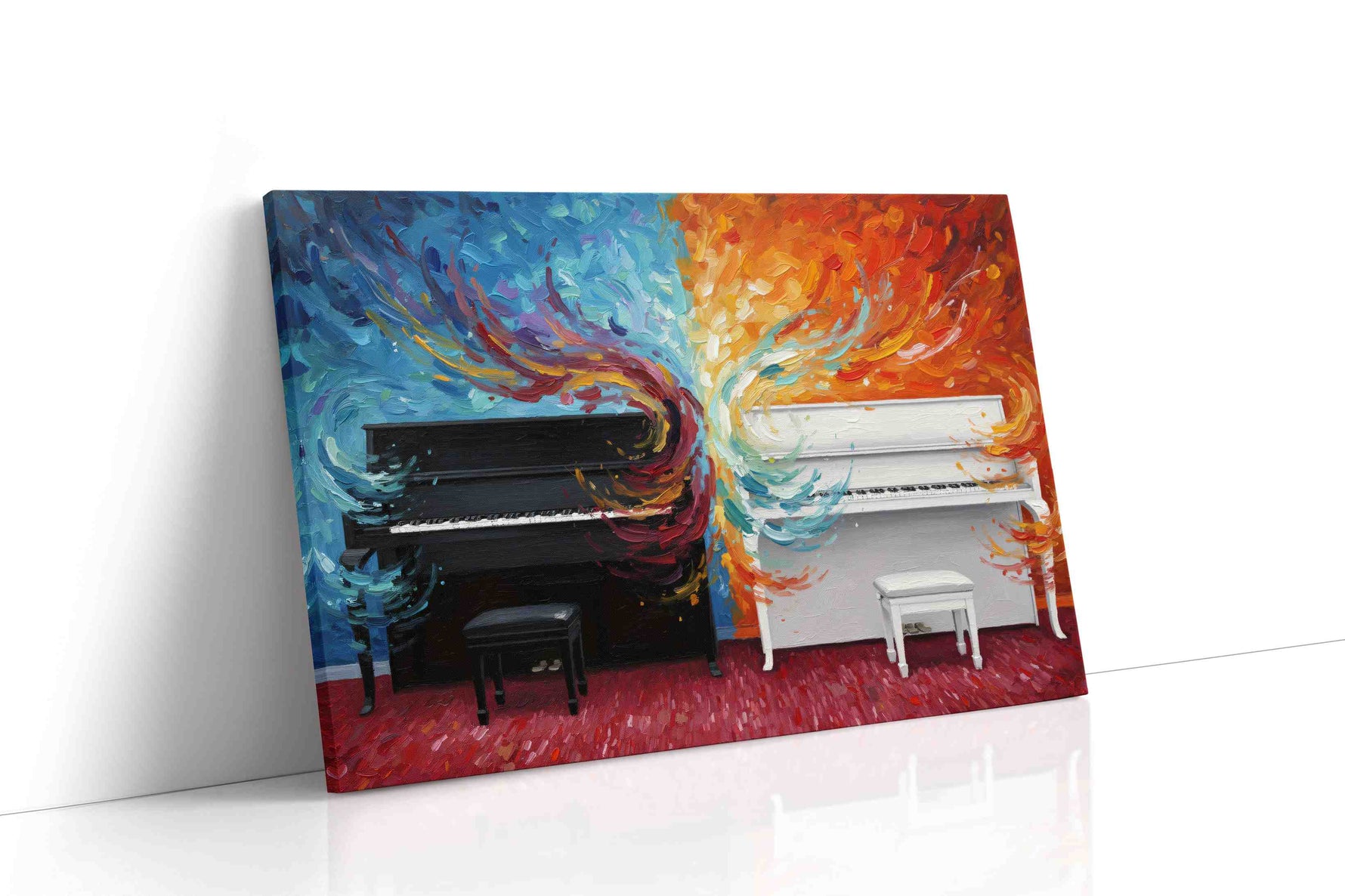 Harmonious Flames music canvas print, gallery-wrapped, ready to hang