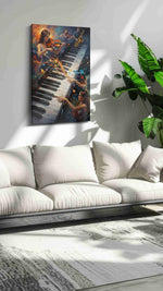 Harmonious Symphony in Color – music canvas wall art, gallery-wrapped, ready to hang