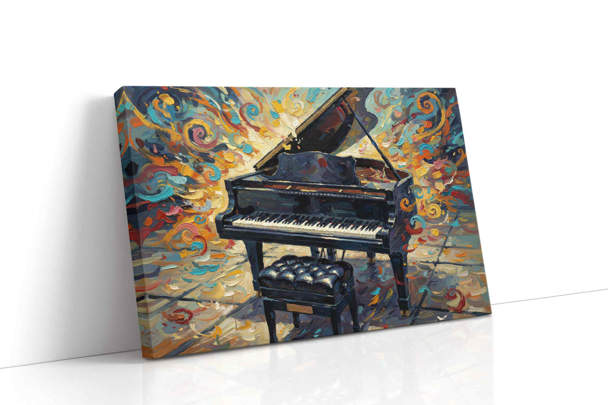 Harmonious Whirlwind Symphony music canvas print, gallery-wrapped, ready to hang