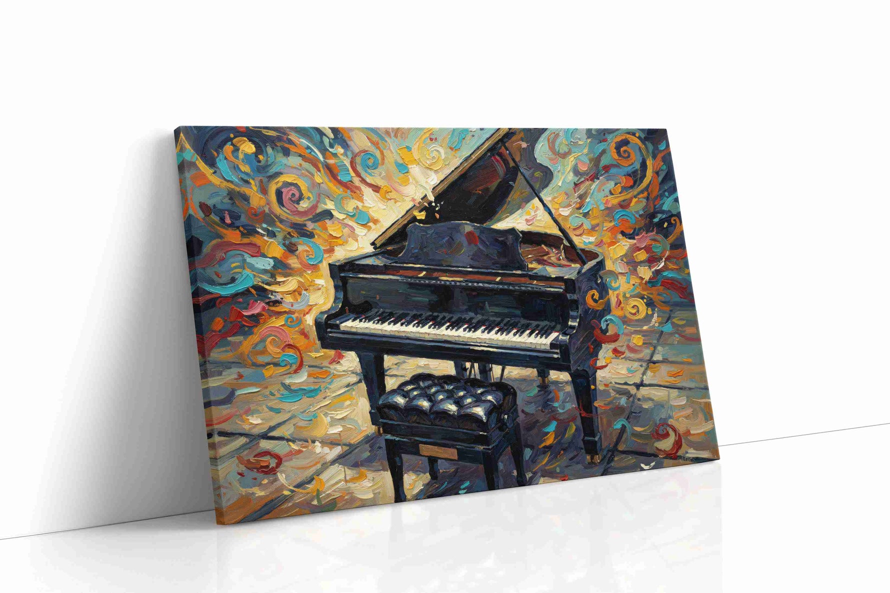 Harmonious Whirlwind Symphony music canvas print gallery-wrapped landscape canvas studio shot