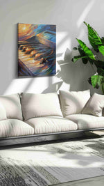 Harmony in Flames – music canvas wall art, gallery-wrapped, ready to hang