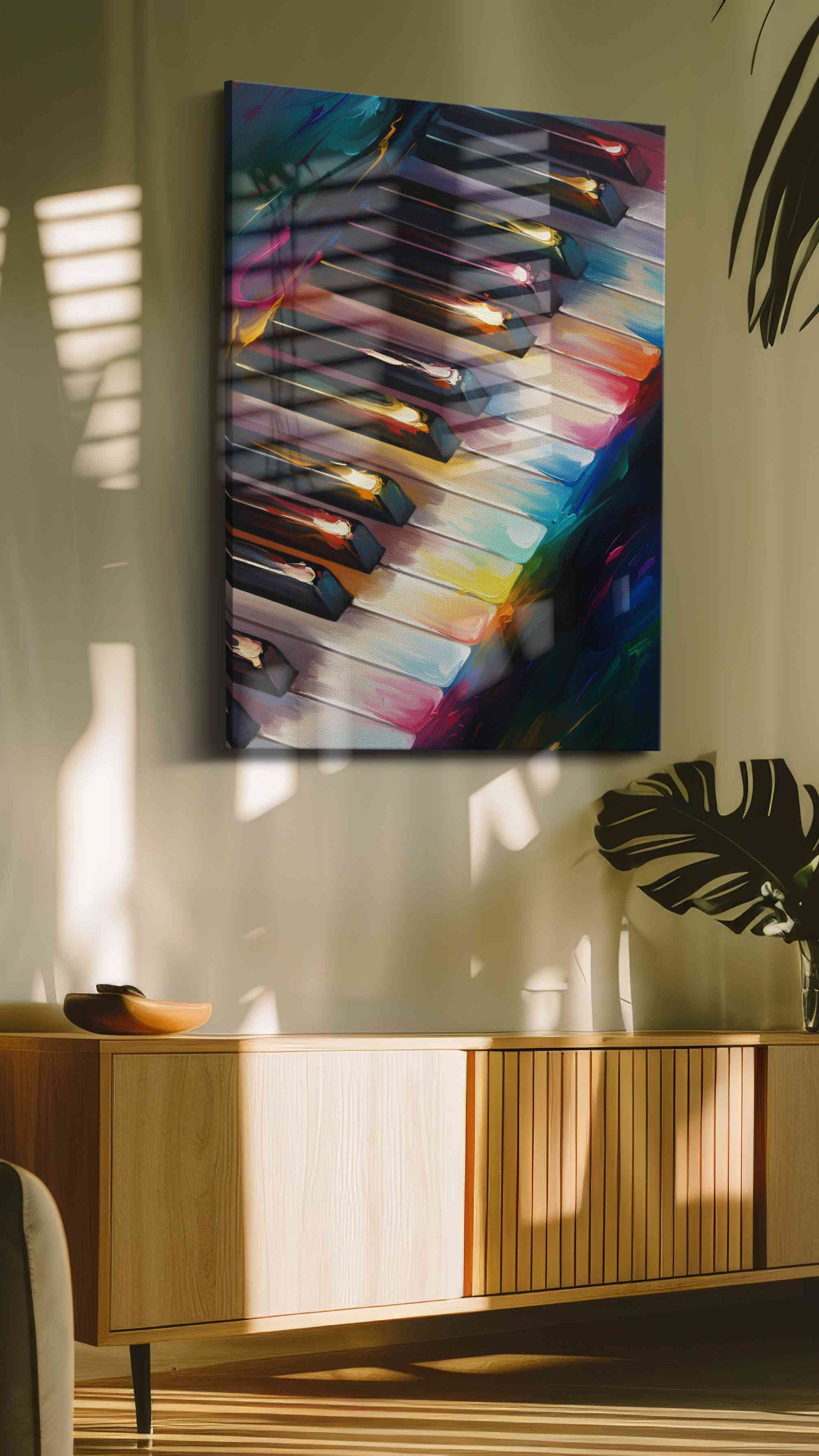 Harmony in Liquid Light music canvas print, on wall, lifestyle preview