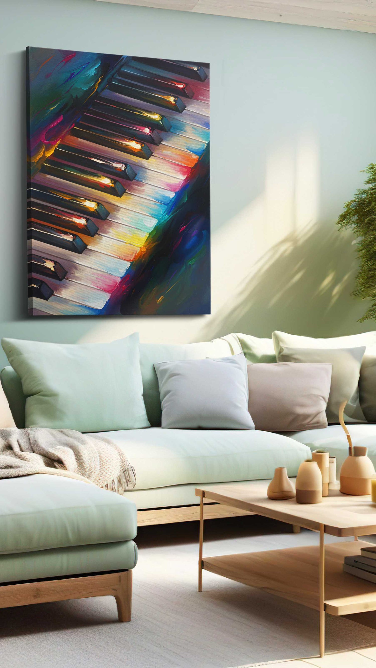 Harmony in Liquid Light – music canvas wall art, gallery-wrapped, ready to hang