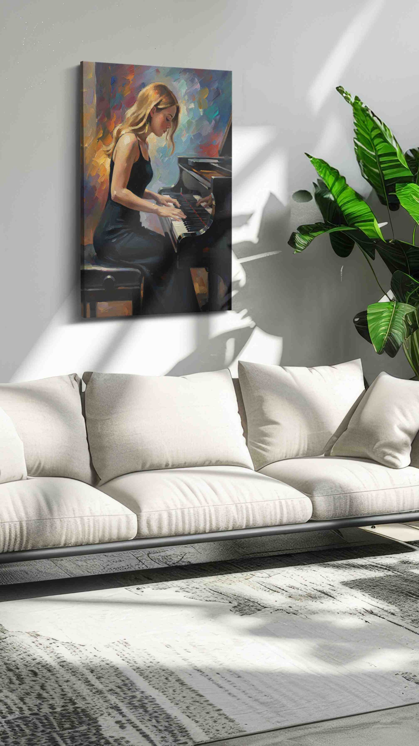 Harmony in Motion music canvas print, on wall, lifestyle preview
