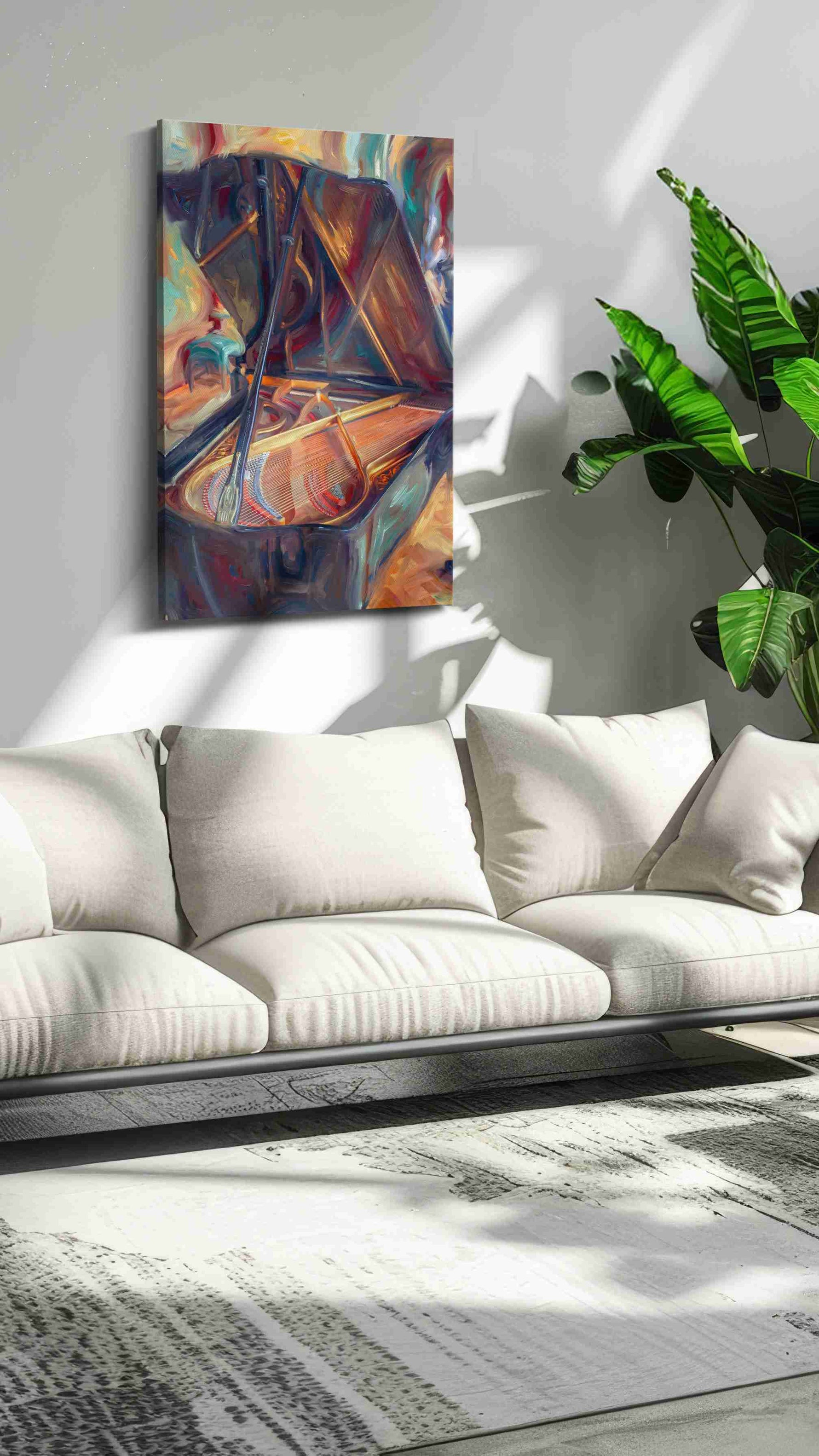 Harmony of Color and Sound music canvas print, on wall, lifestyle preview
