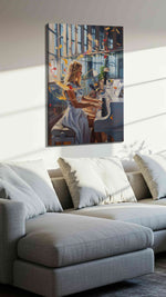 Melodic Sunbeams – music canvas wall art, gallery-wrapped, ready to hang