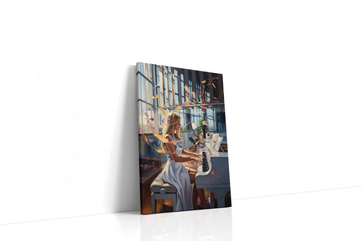 Melodic Sunbeams music canvas print, gallery-wrapped, ready to hang