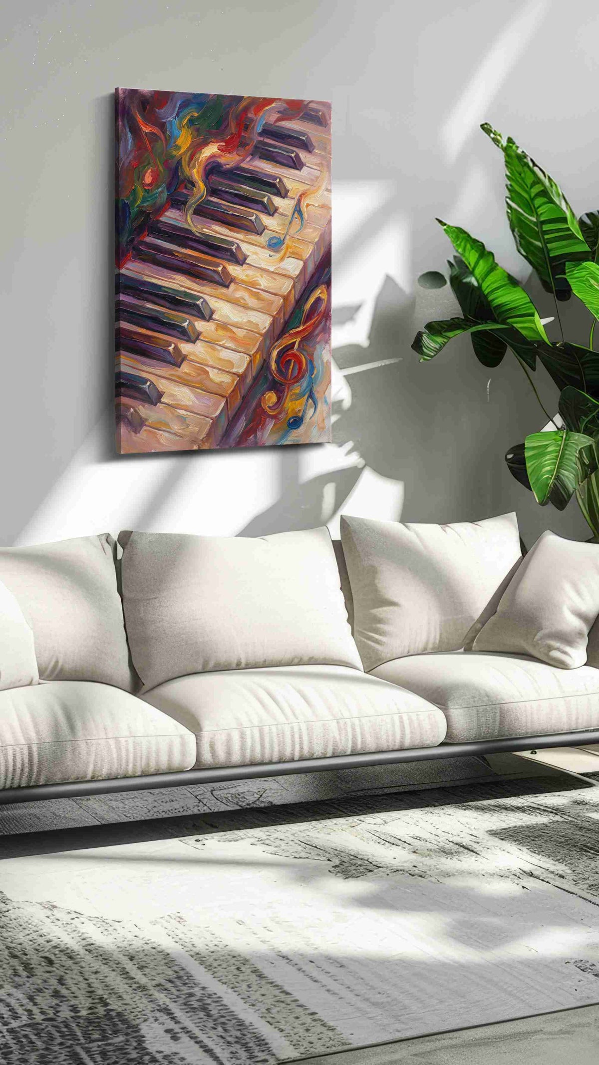 Melodic Waves of Color II – music canvas wall art, gallery-wrapped, ready to hang