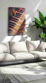 Melodic Waves of Color II – music canvas wall art, gallery-wrapped, ready to hang