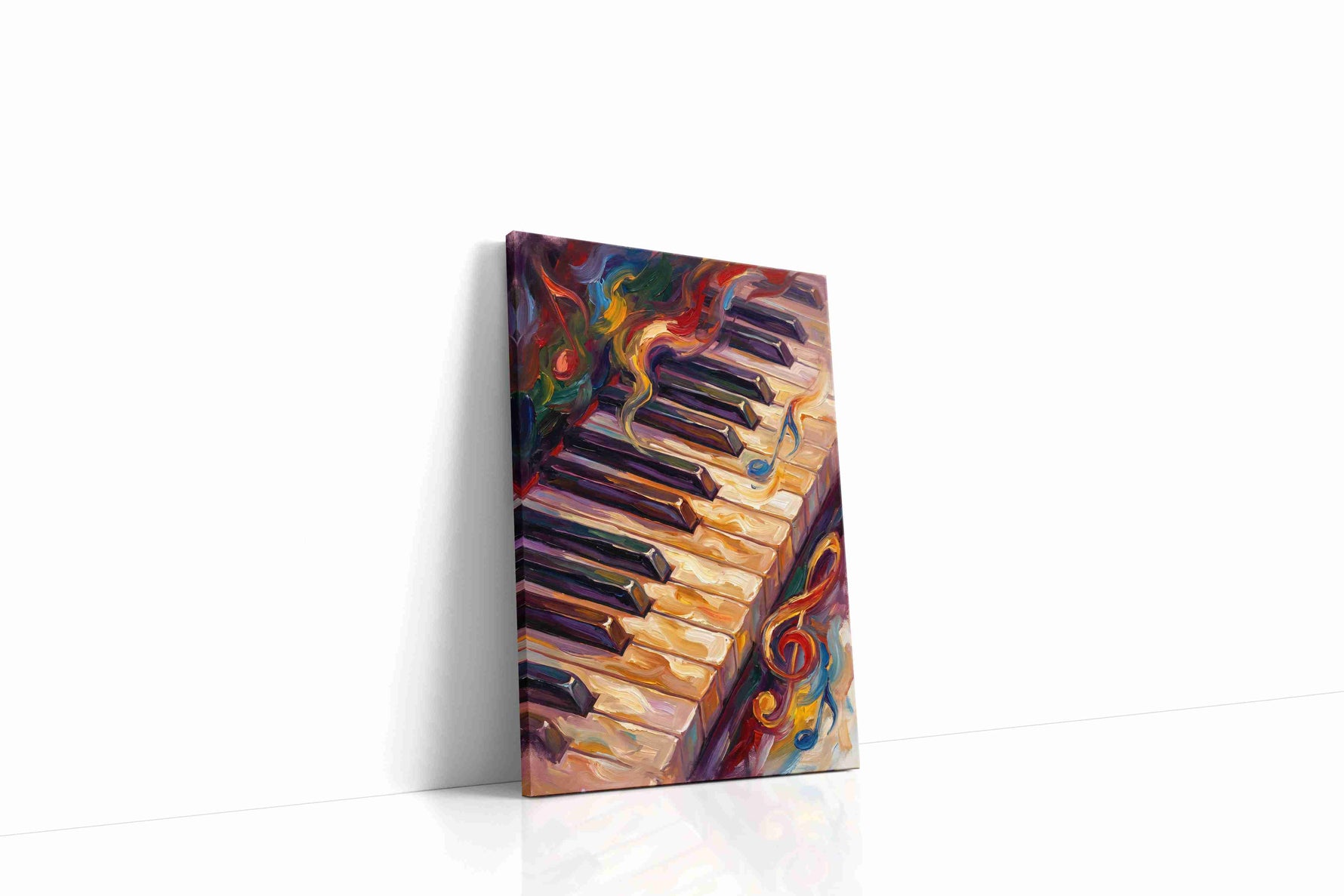 Melodic Waves of Color II music canvas print gallery-wrapped portrait canvas studio shot