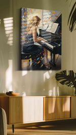 Melodic Whirlwind II music canvas print, on wall, lifestyle preview