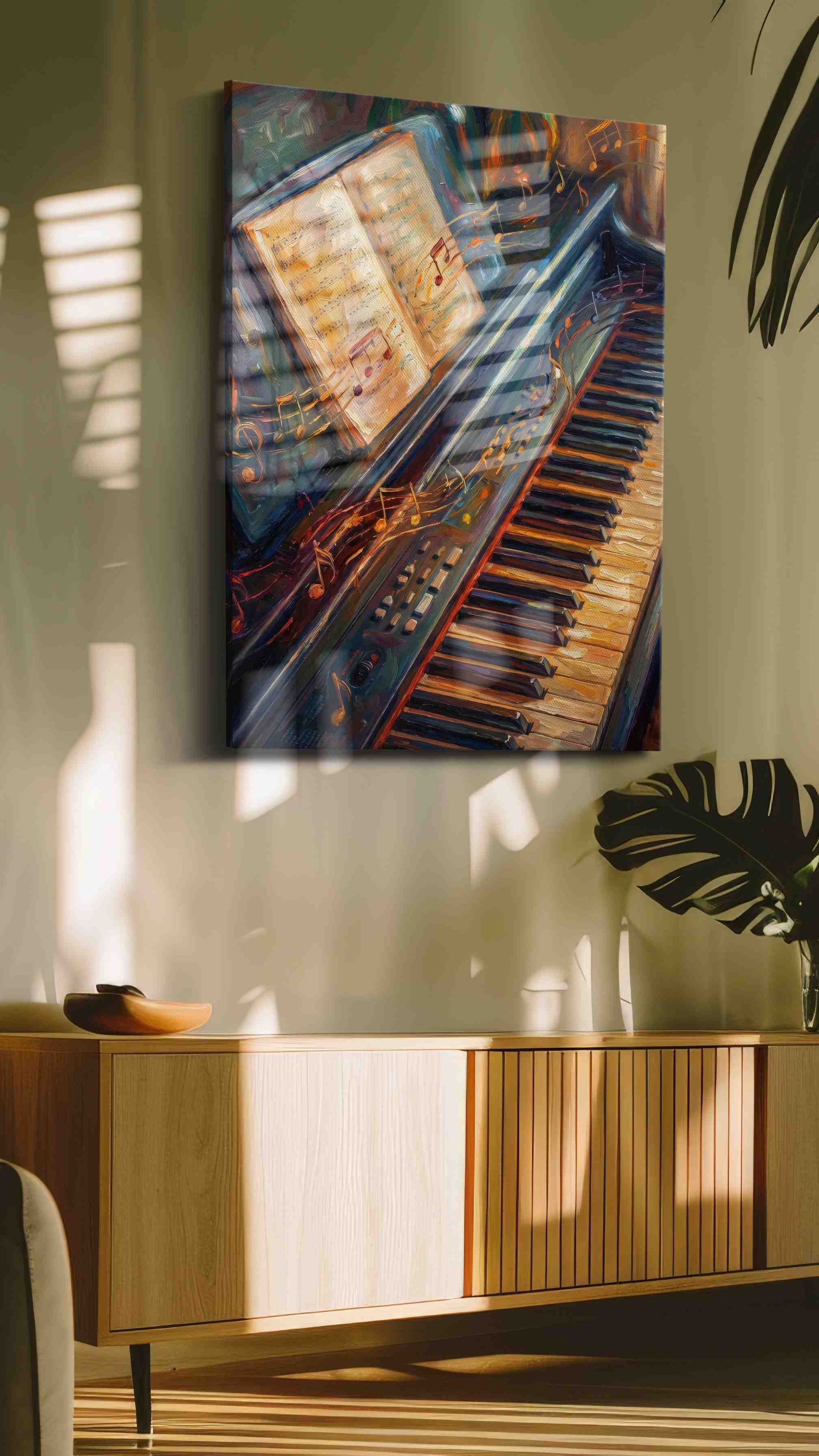 Melodies in Color music canvas print, on wall, lifestyle preview