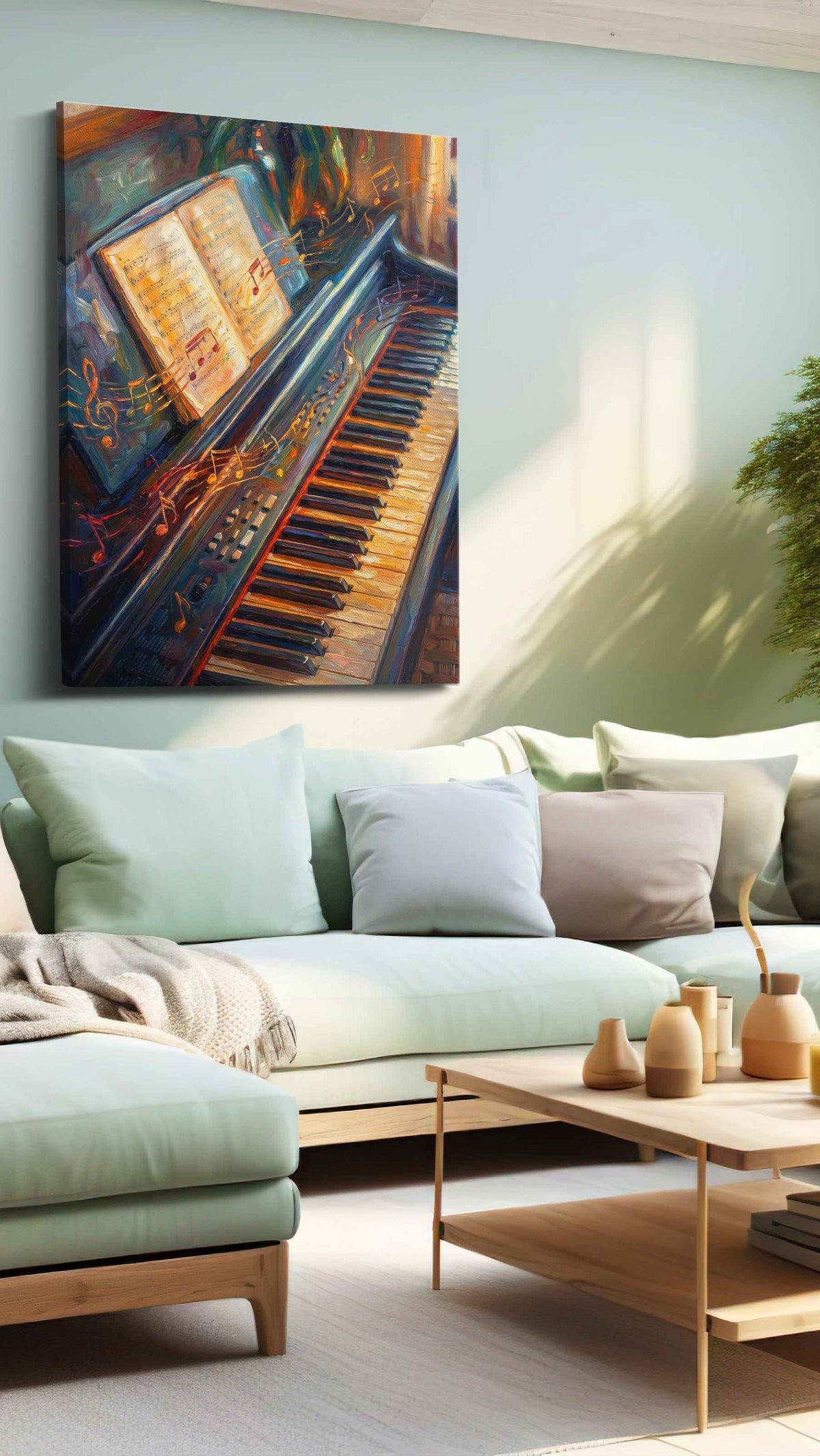 Melodies in Color – music canvas wall art, gallery-wrapped, ready to hang
