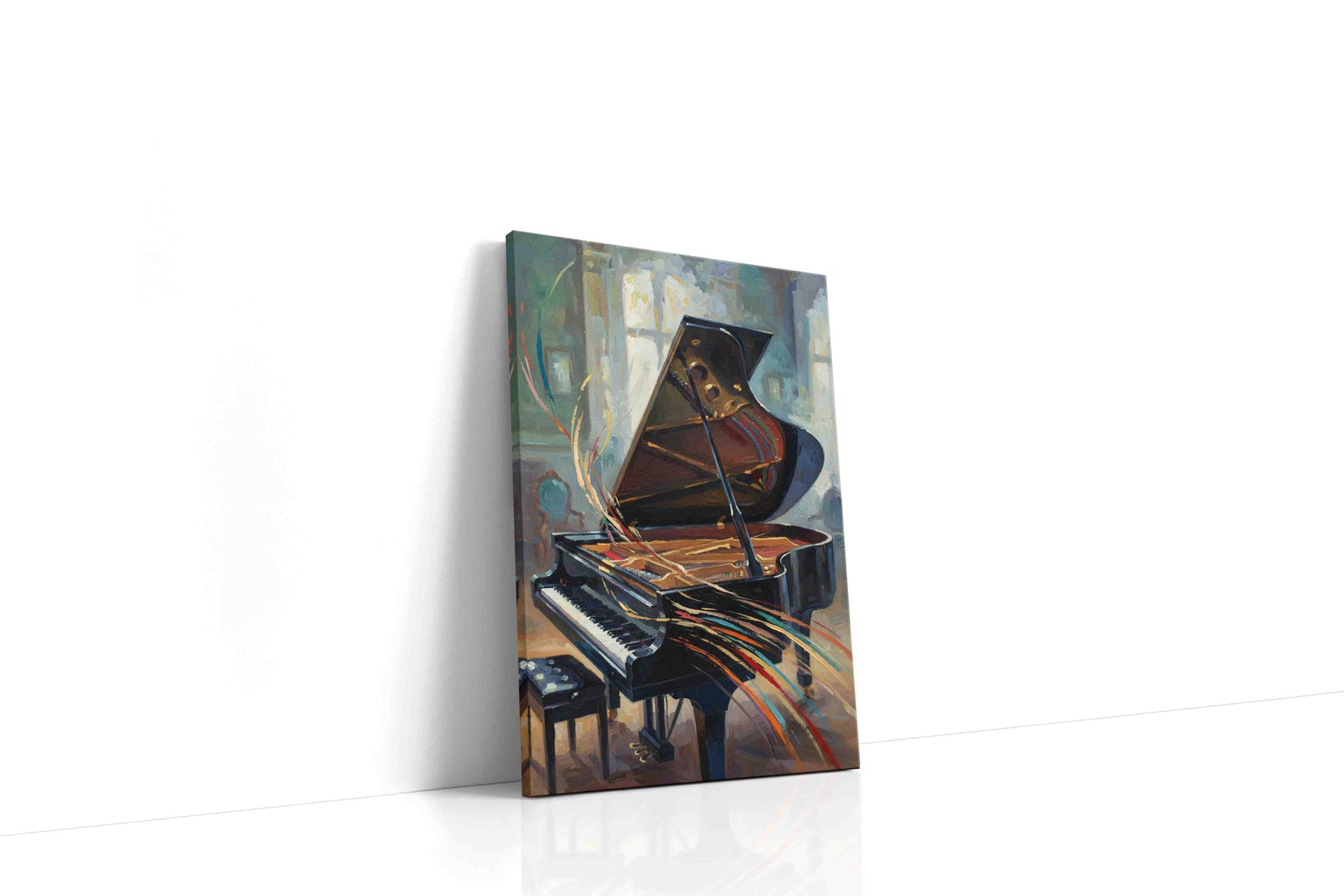 Melodies in Motion II music canvas print gallery-wrapped portrait canvas studio shot