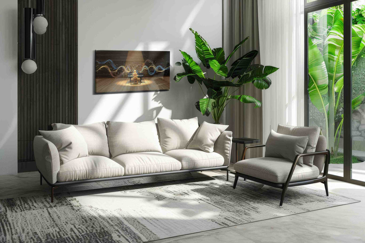 Melodies in Motion III – music canvas wall art, gallery-wrapped, ready to hang
