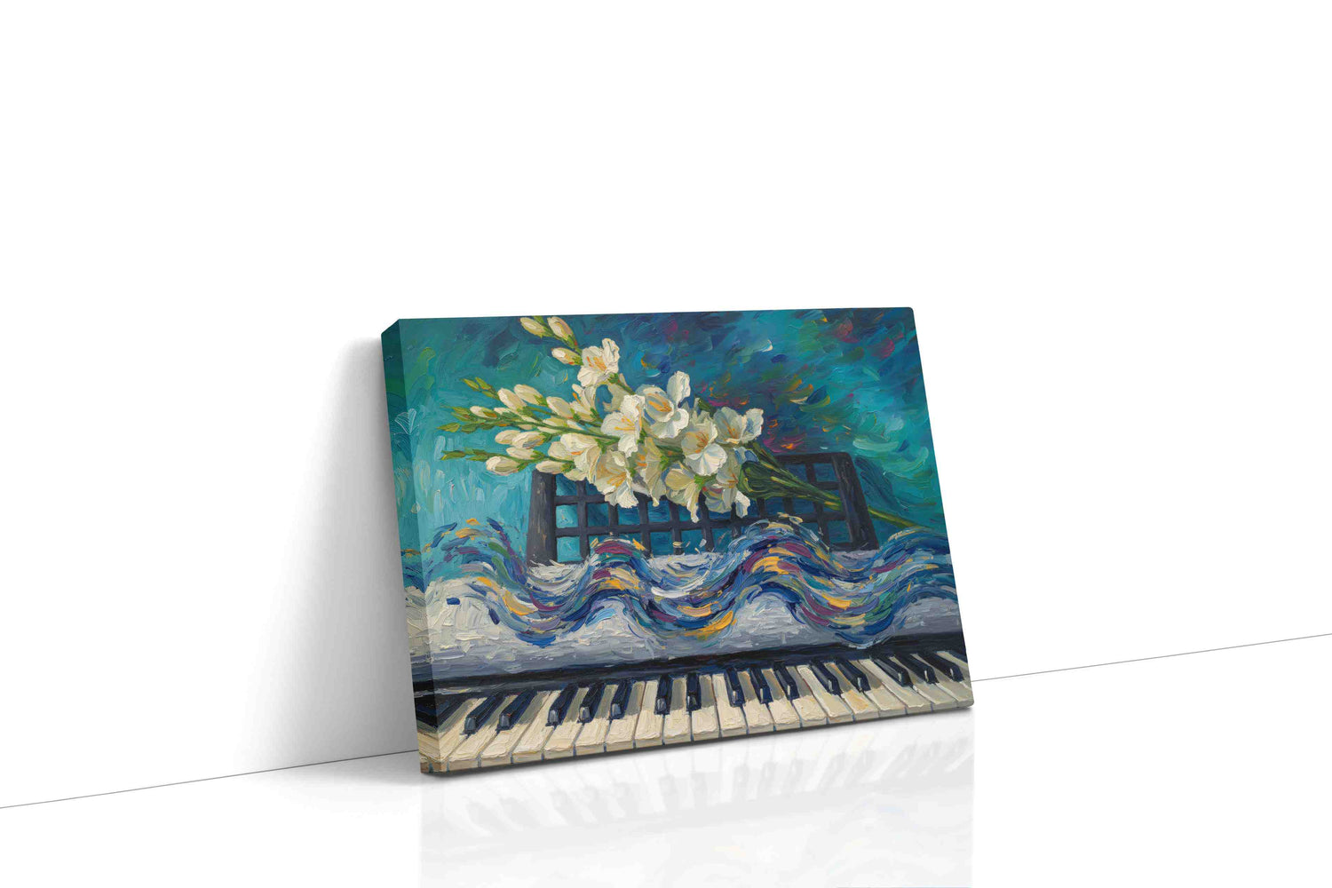 Melody in Bloom music canvas print, gallery-wrapped, ready to hang