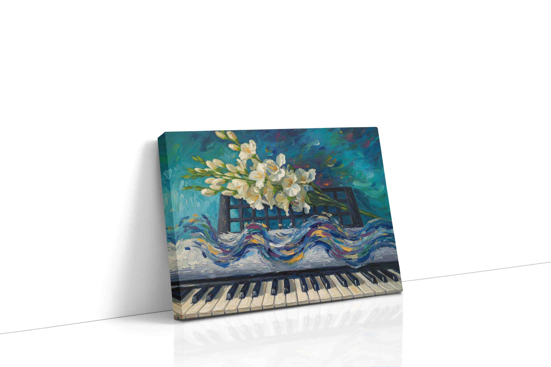 Melody in Bloom music canvas print, gallery-wrapped, ready to hang