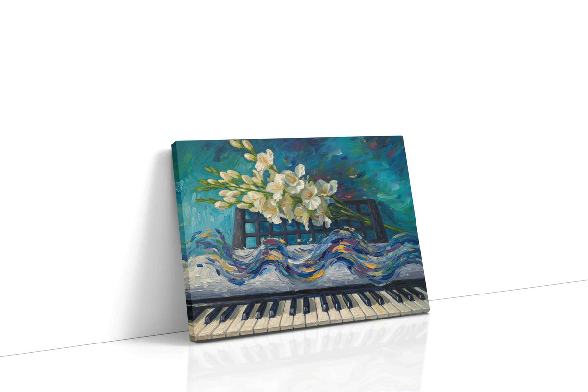 Melody in Bloom music canvas print gallery-wrapped landscape canvas studio shot