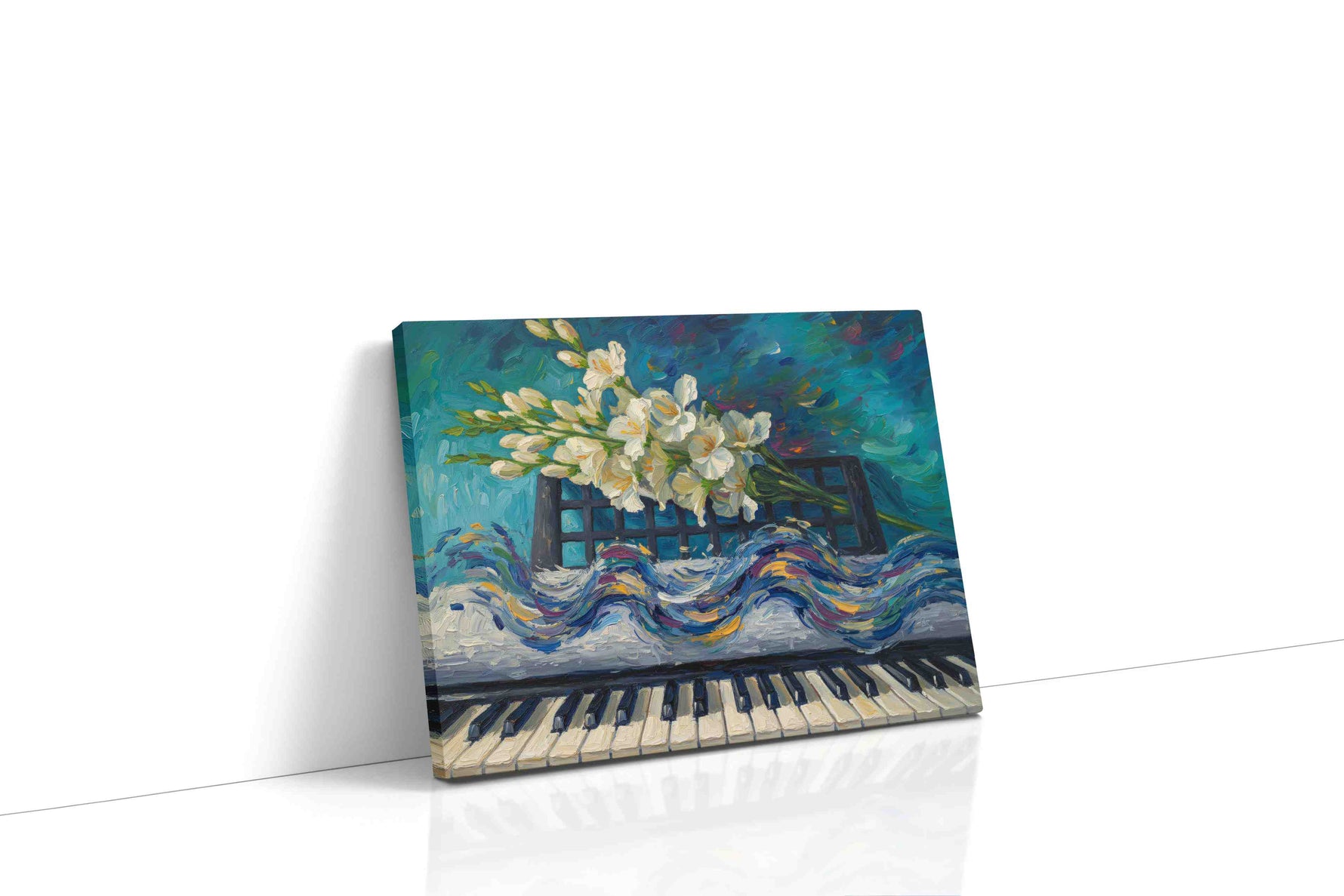 Melody in Bloom music canvas print gallery-wrapped landscape canvas studio shot