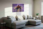Melody in Motion II music canvas print, displayed in a living room