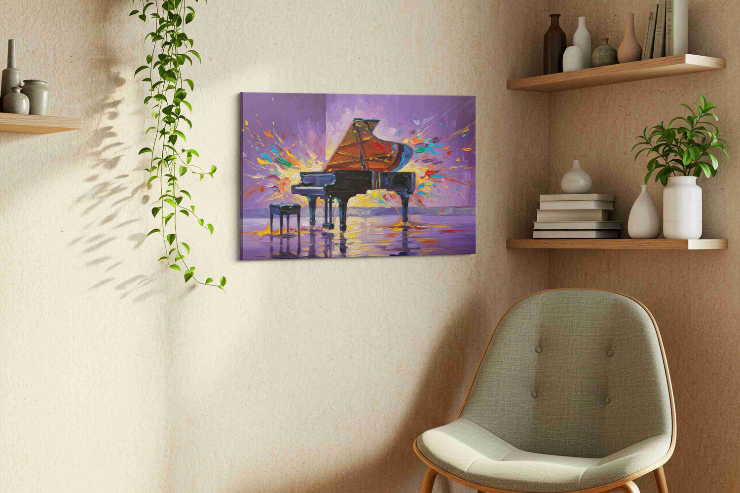 Melody in Motion II – music canvas wall art, gallery-wrapped, ready to hang