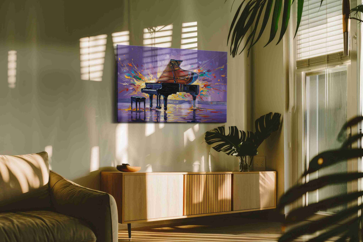 Melody in Motion II music canvas print in a contemporary interior mockup
