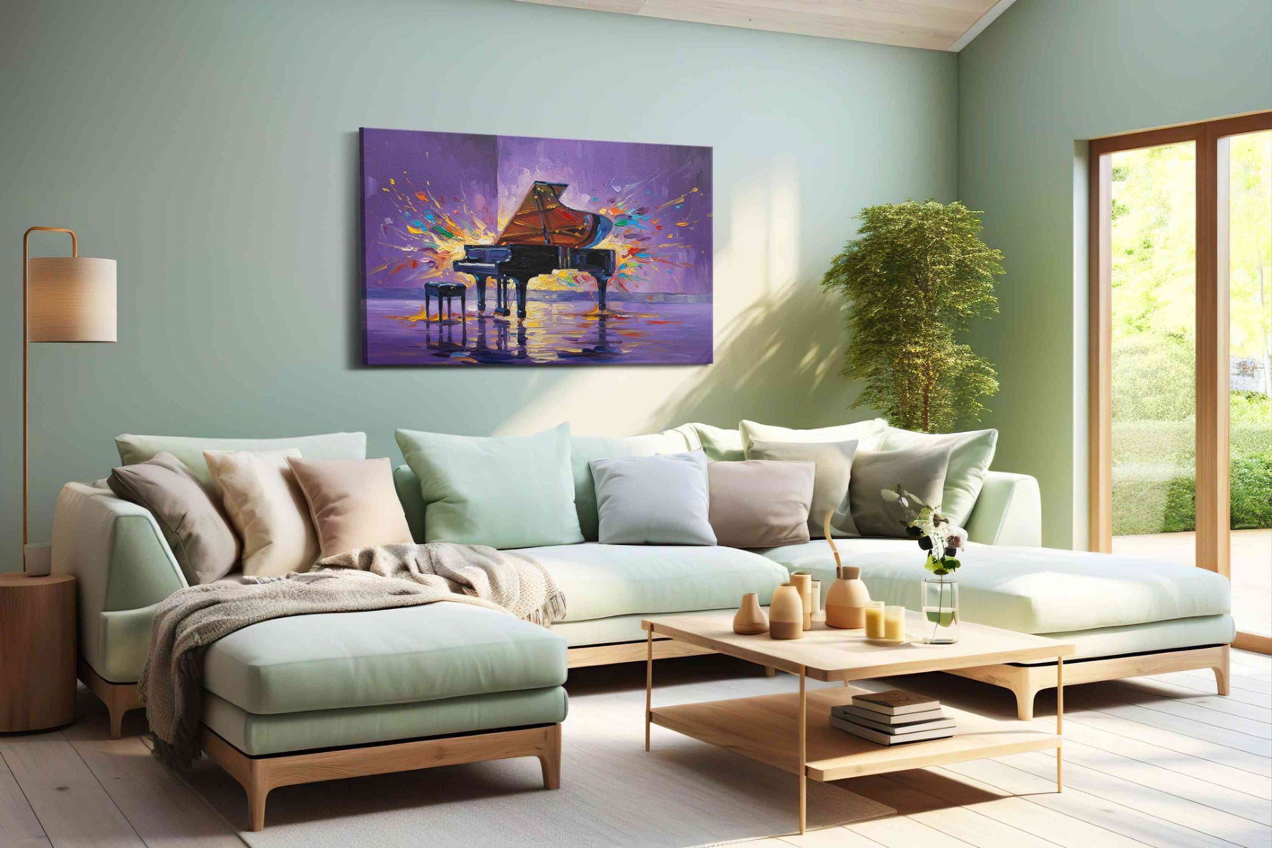 Melody in Motion II music canvas print, hanging on wall