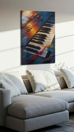 Melody of Flames music canvas print, displayed in a living room