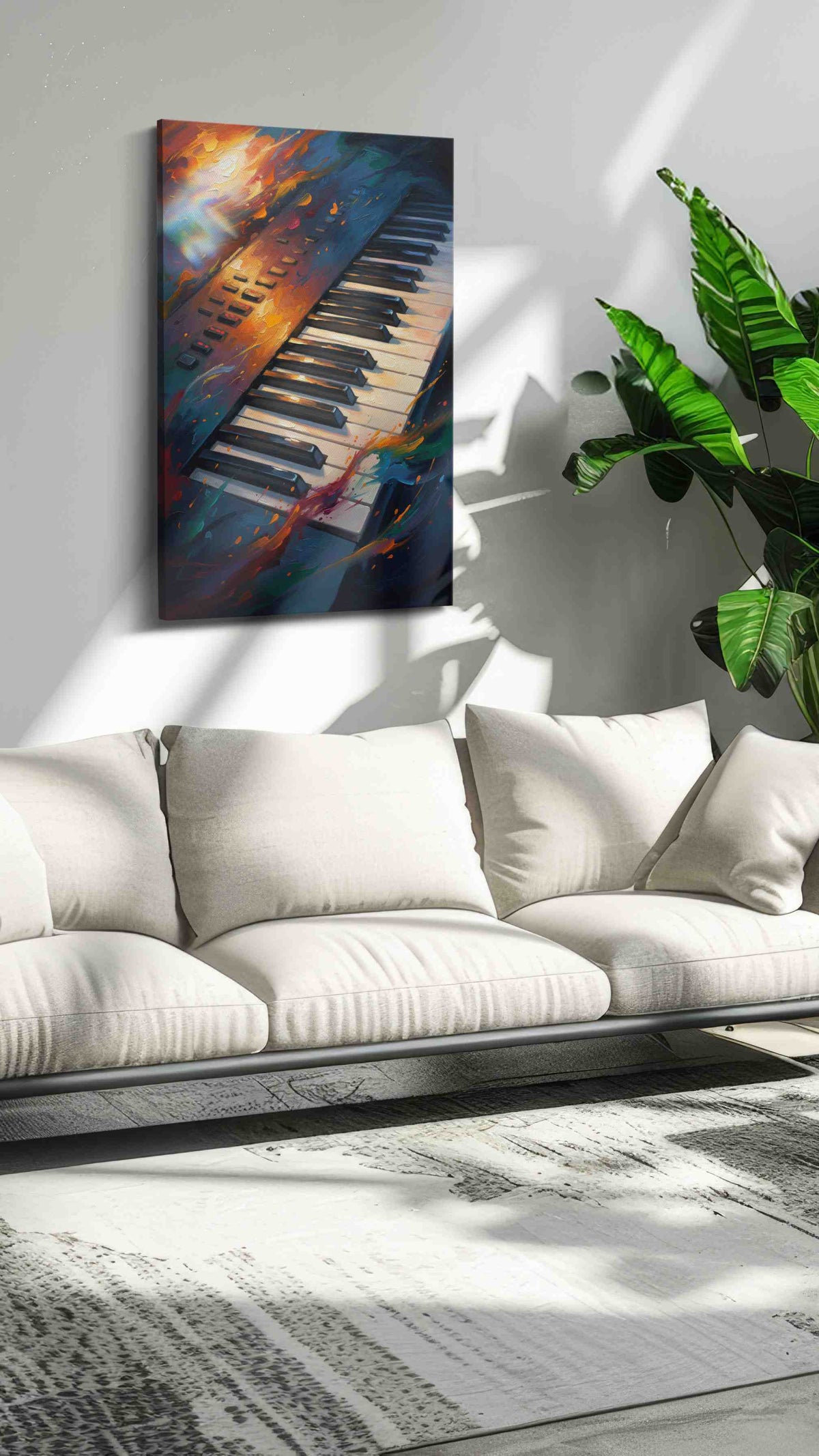 Melody of Flames – music canvas wall art, gallery-wrapped, ready to hang