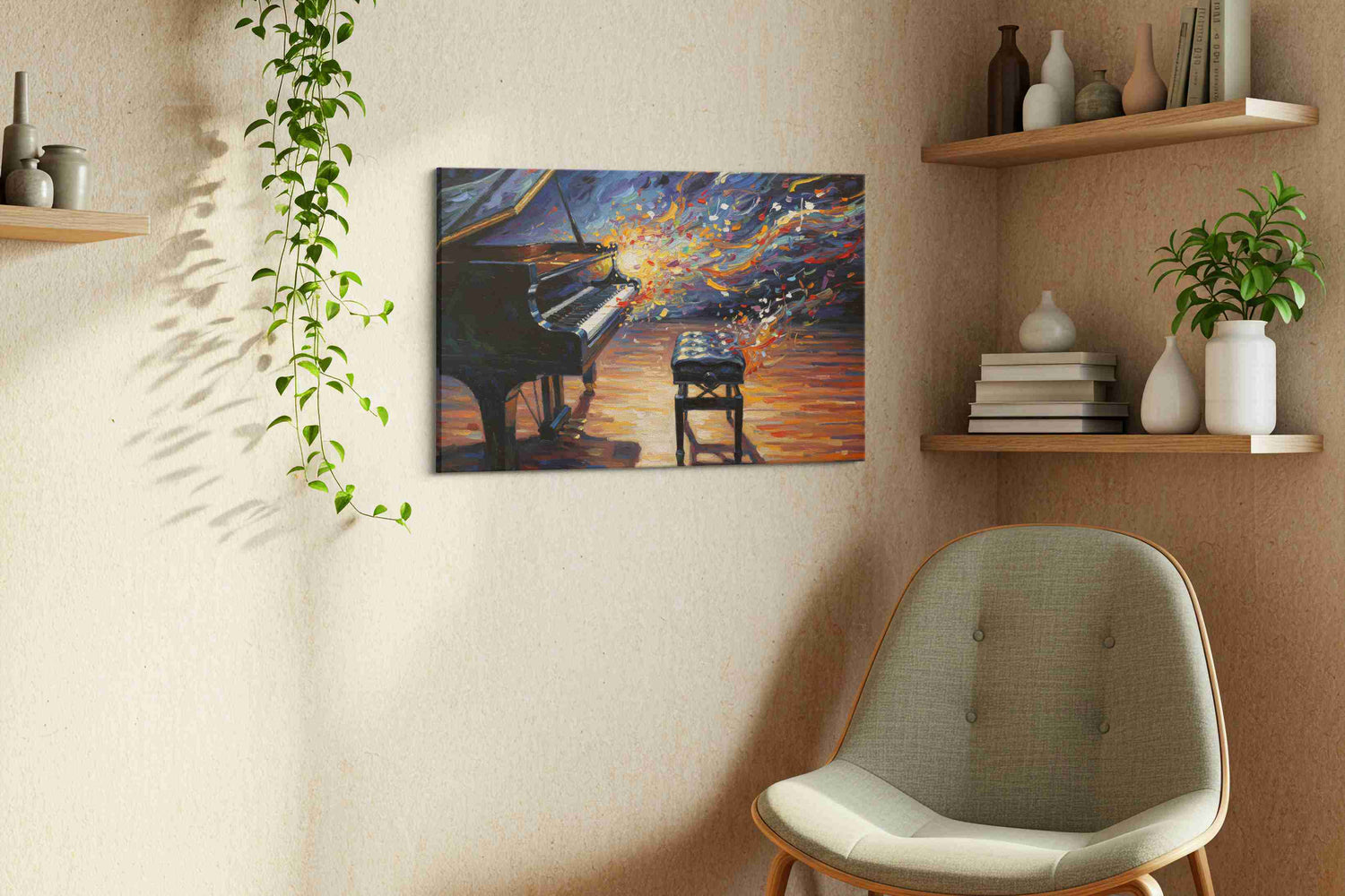 Melody of the Night – music canvas wall art, gallery-wrapped, ready to hang