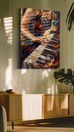 Symphony in Motion music canvas print, on wall, lifestyle preview