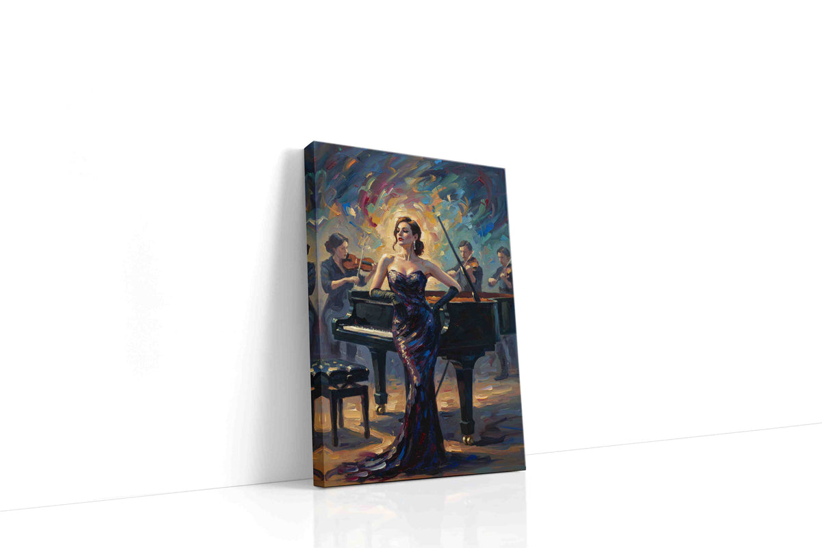 Symphony in Silhouette music canvas print gallery-wrapped portrait canvas studio shot