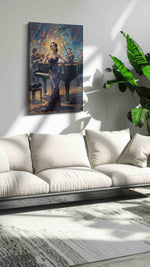 Symphony in Silhouette music canvas print, on wall, lifestyle preview