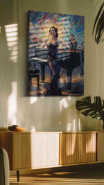 Symphony in Silhouette – music canvas wall art, gallery-wrapped, ready to hang