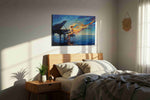 Symphony of Color music canvas print, displayed in a bedroom