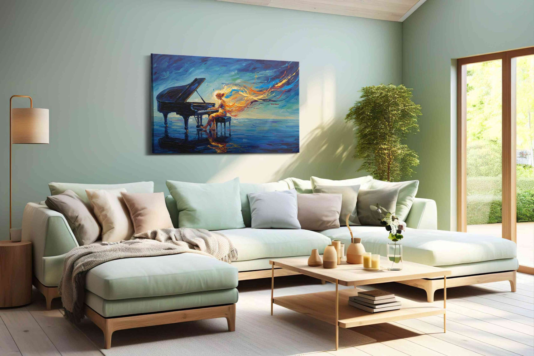 Symphony of Color music canvas print, hanging on wall