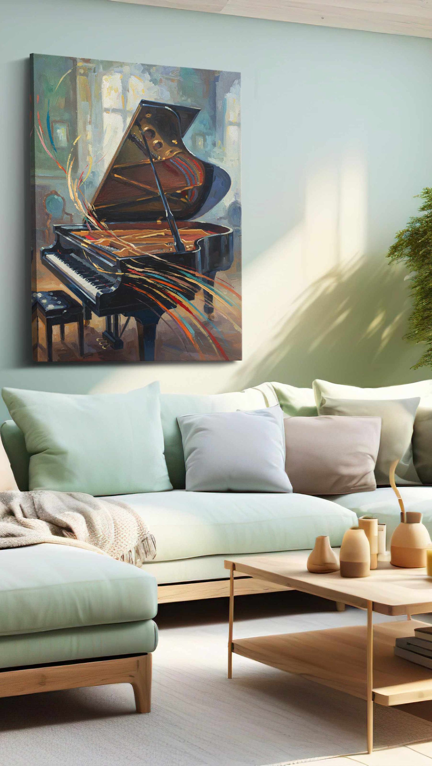 Symphony of Colors – music canvas wall art, gallery-wrapped, ready to hang