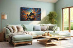 Symphony of Colors II music canvas print, hanging on wall