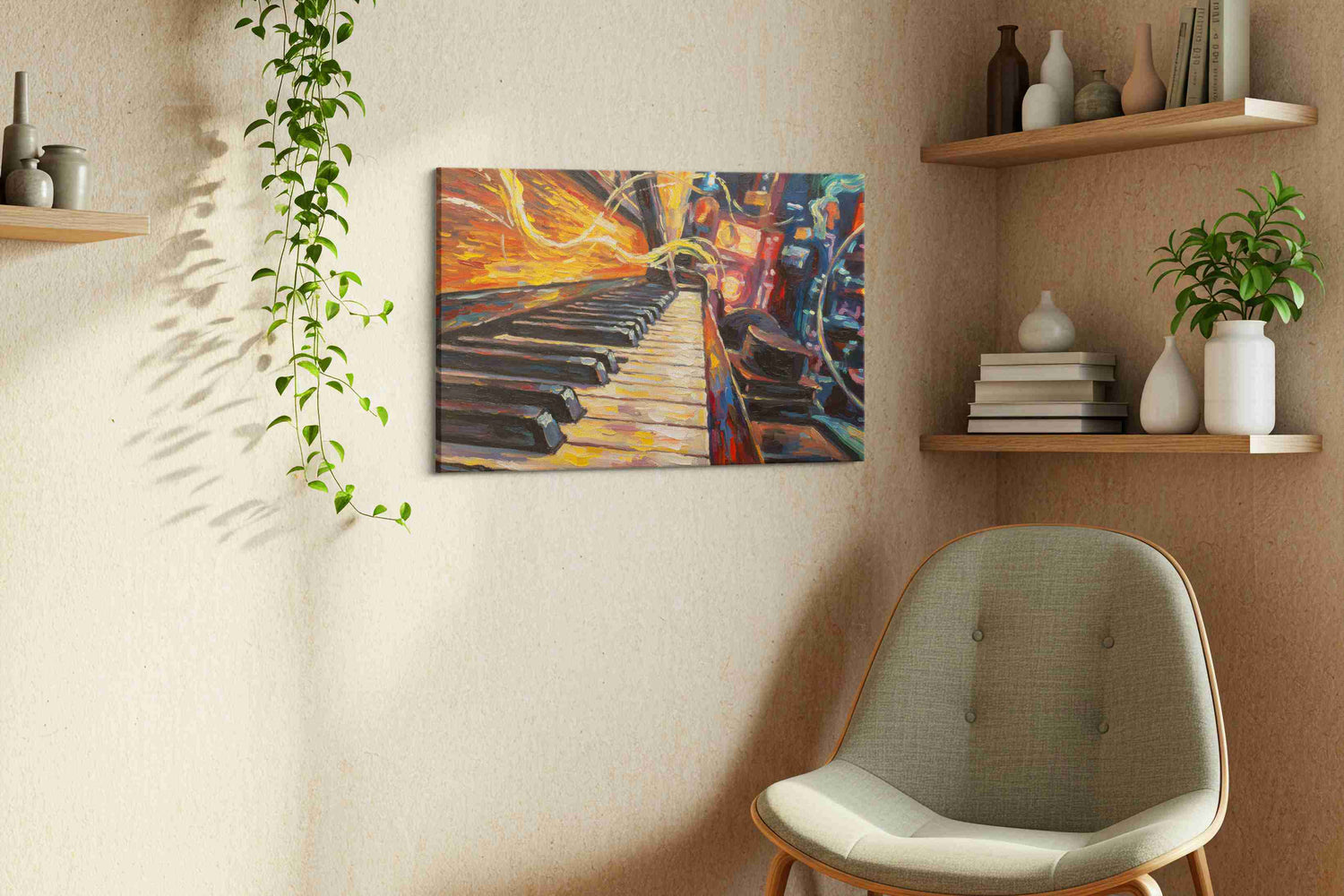 Symphony of Colors III – music canvas wall art, gallery-wrapped, ready to hang