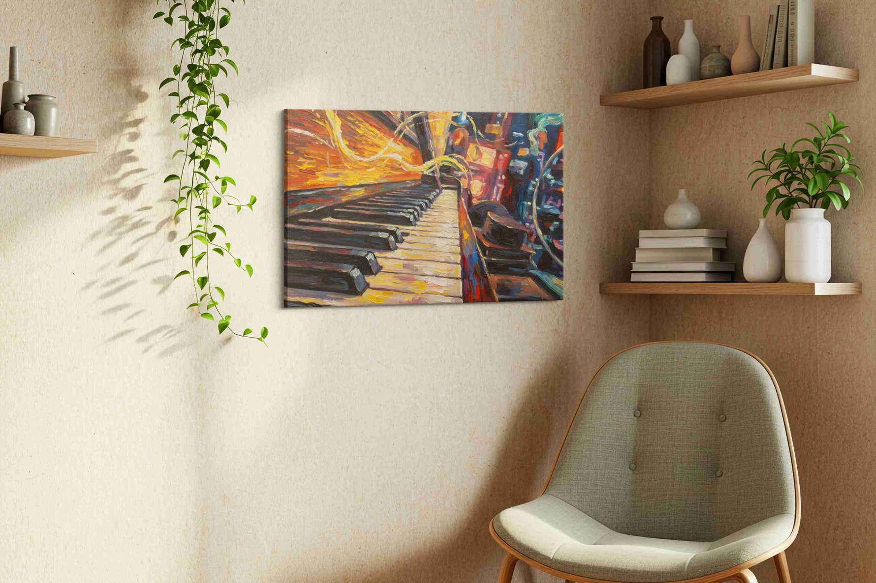 Symphony of Colors III – music canvas wall art, gallery-wrapped, ready to hang