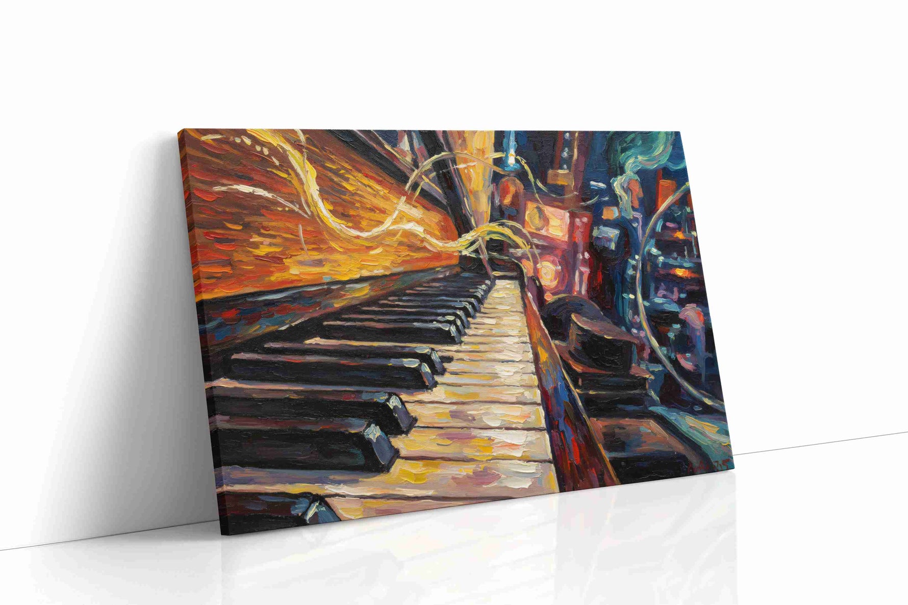 Symphony of Colors III music canvas print gallery-wrapped landscape canvas studio shot