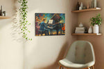 Symphony of Colors IV music canvas print styled in a living room