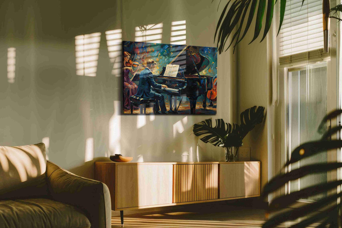 Symphony of Colors IV music canvas print, on wall, lifestyle preview