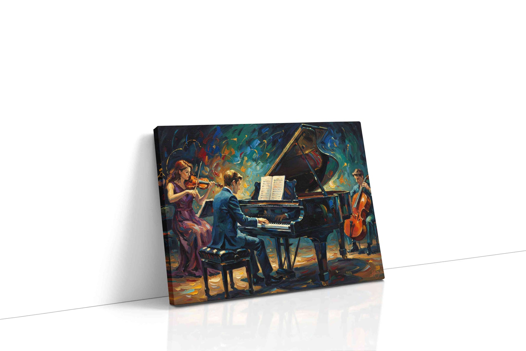 Symphony of Colors IV music canvas print gallery-wrapped landscape canvas studio shot