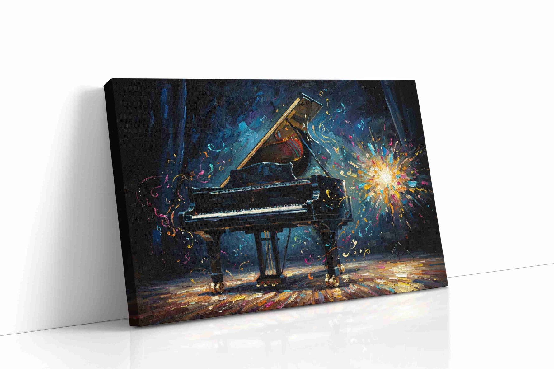 Symphony of Colors IX music canvas print gallery-wrapped landscape canvas studio shot
