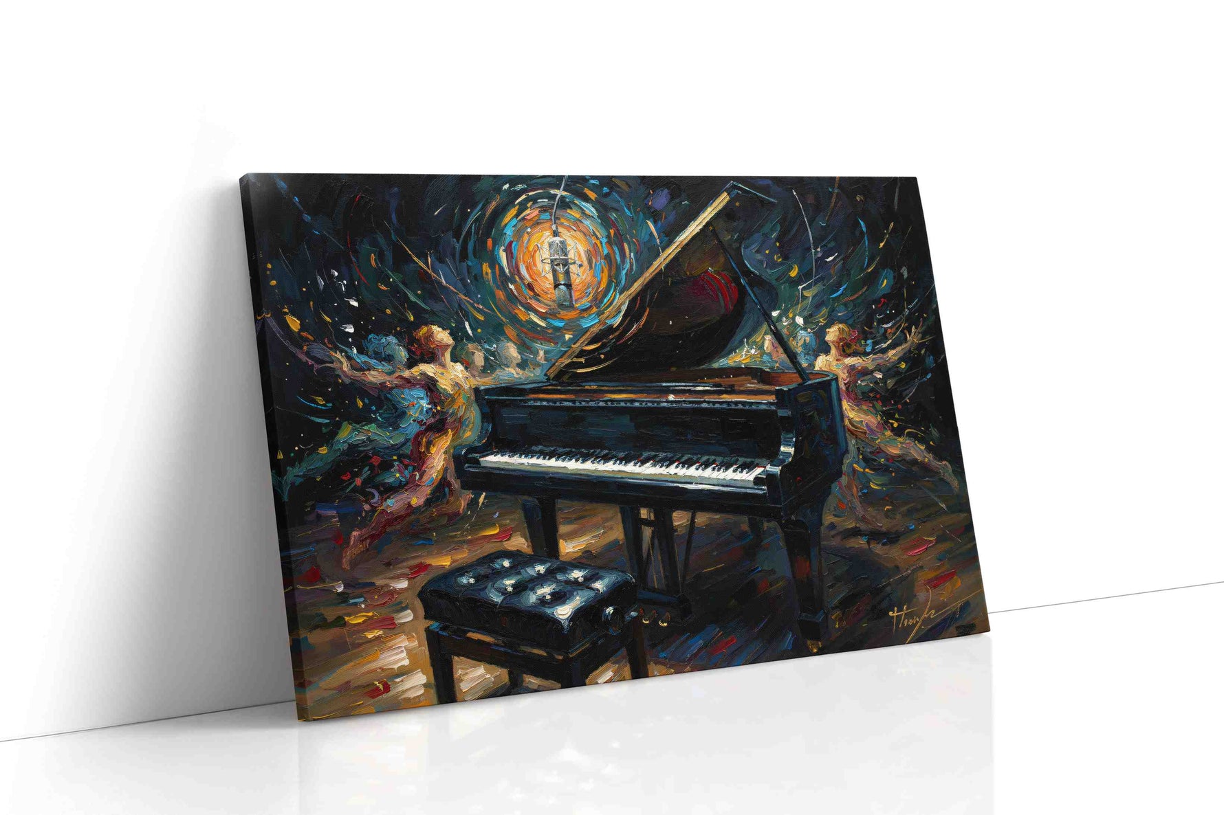Symphony of Colors Unleashed music canvas print gallery-wrapped landscape canvas studio shot