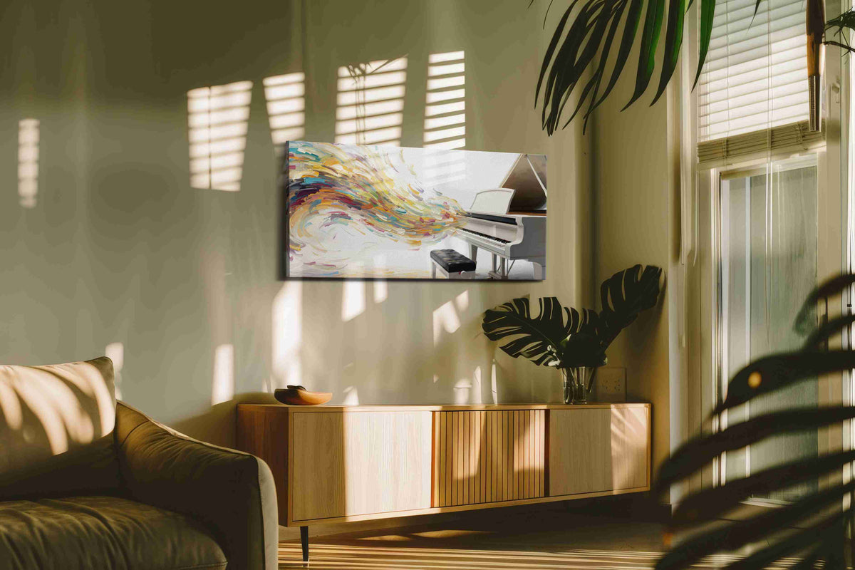 Symphony of Colors V music canvas print, on wall, lifestyle preview