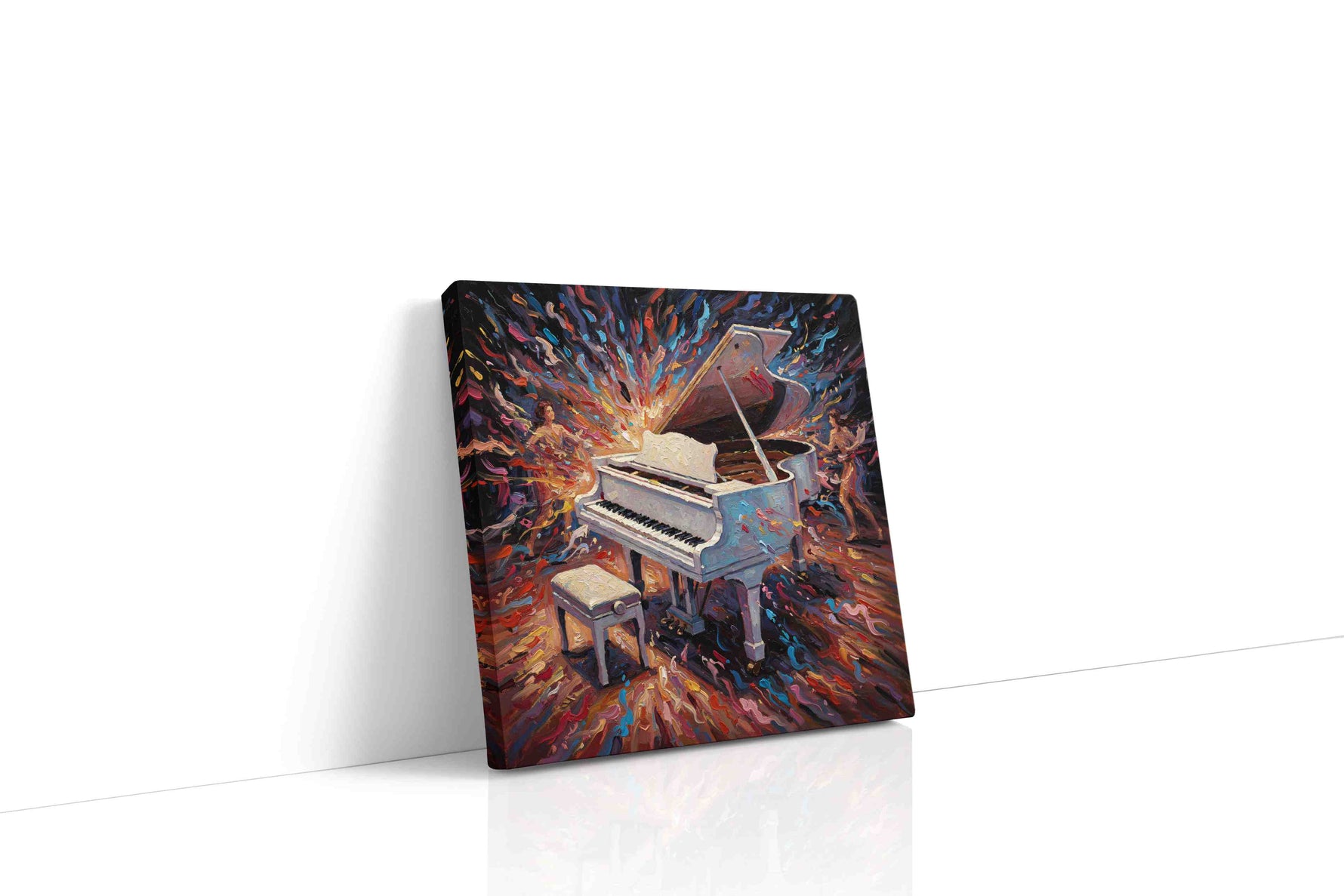 Symphony of Colors VI music canvas print gallery-wrapped square canvas studio shot