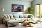 Symphony of Colors VII music canvas print, hanging on wall