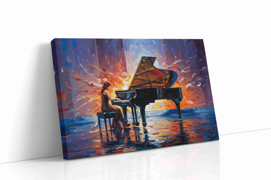 Symphony of Fire music canvas print gallery-wrapped landscape canvas studio shot